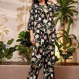 FEATHERS CLOSET Printed Pure Cotton Top & Trouser Co-Ords image 3