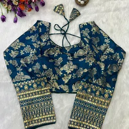 RAGHUVEER CREATION Embroidered Saree Blouse image 5