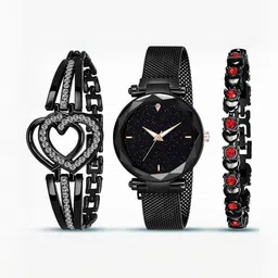 WATCHSTAR Women Dial & Straps Analogue Watch black mgt&2 black bracelet-picture-12
