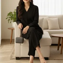 SZN Printed Mandarin Collar Tunic With Trousers Co-Ords image 4