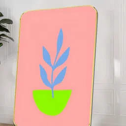 SAF Pink & Green 1 Piece Wood Floral and Botanical Wall Paintings-image-95