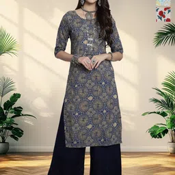 HERE&NOW Women Pack Of 3 Ethnic Motifs Printed Kurtas-picture-14