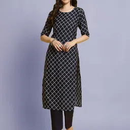 Ethnic basket Women Multicoloured Poly Crepe Kurta Sets-picture-46