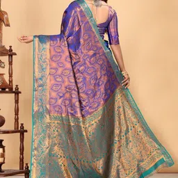 jayant creation Blue Art Silk Barasi Sarees image 2