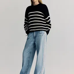 H&M Girls Baggy Fit Low Pure Cotton Jeans-picture-36