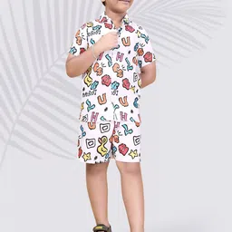 Greenland Ecostrwz Unisex Kids Printed Shirt with Shorts-picture-46