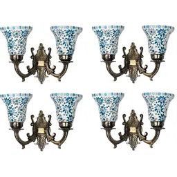 1ST TIME White & Multicoloured Textured Metal Traditional Wall Lamp-picture-21