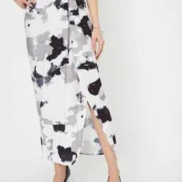 max Printed Pencil Midi Slit Skirt image 1