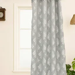 Ariana Grey Melange & White Ethnic Motifs Window Curtain-picture-32