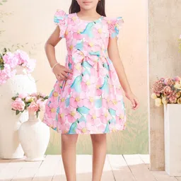 Muhuratam Girls BLENDED Fit and Flare Dresses-picture-44