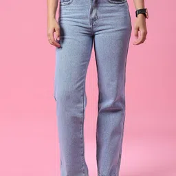 V-Mart Women Straight Fit Mid-Rise Jeans-picture-33