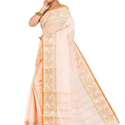 RAJ SAREE HOUSE Zari Pure Cotton Taant Saree image 3