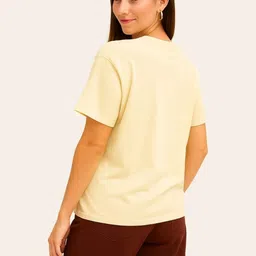 PEACH BLOSSOM Women Typography Printed T-shirt image 4