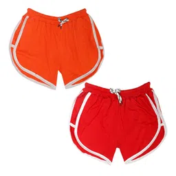 MINIMAMA Kids Pack of 2 Cotton Regular Fit Shorts-picture-18