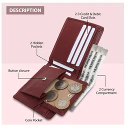Roadster Men PU Two Fold RFID Protection Card Holder Wallet image 3