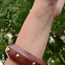 Hitarh Women and Girls Wood Bangles with Brass Charms-picture-42