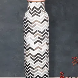 Allo White & Black Single Copper Printed Water Bottle-picture-14