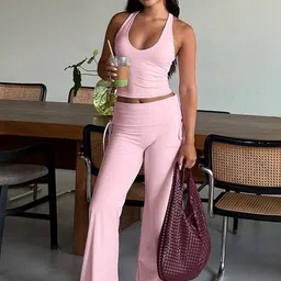 LULU & SKY Scoop Neck Sleeveless Top With Trousers image 1