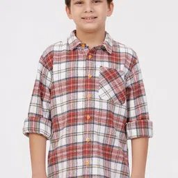 KATE & OSCAR Boys Opaque Checked Casual Shirt-picture-35