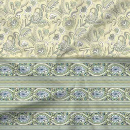 Layers BasicX Yellow Printed Pure Cotton 120TC King Bedsheet & 2 Pillow Covers 108" x 108" image 2