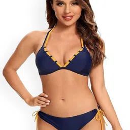 X FASHION GALLRY Halter Neck Tie-Up Swim Bikini Set-image-18