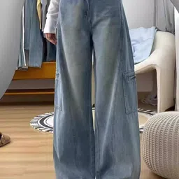 StyleCast Women Wide Leg High-Rise Light Fade Jeans-picture-32