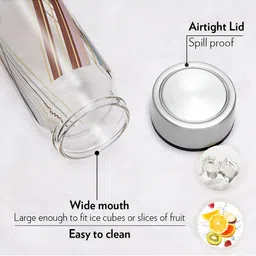 BOROSIL Artisan Series Prism Transparent 3 Pieces Glasses Printed Water Bottles 550 ml image 5