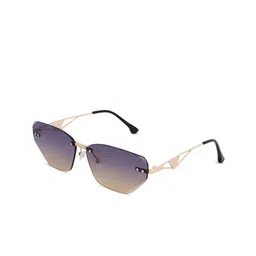 HASHTAG EYEWEAR Unisex Rectangle Sunglasses with UV Protected Lens RL-175262-GLD.BRN-BLU-picture-21