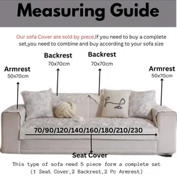 HOMETHREADS Blue & Multicoloured Printed Sofa Cover image 5