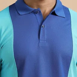 ECOLINE Clothing Men Antimicrobial Colourblocked Polo Collar T-shirt image 2