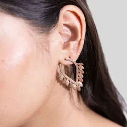 House of Pehr Rose Gold-Plated Contemporary Drop Earrings-picture-38