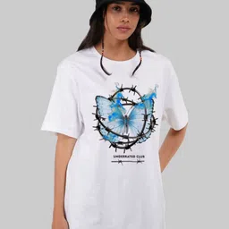 Underrated Club Women Printed V-Neck Bio Finish T-shirt-picture-26