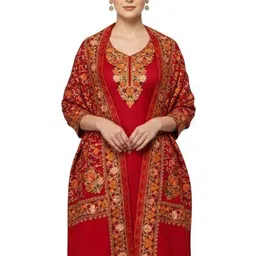 Vrinde Embroidered Unstitched Dress Material image 3
