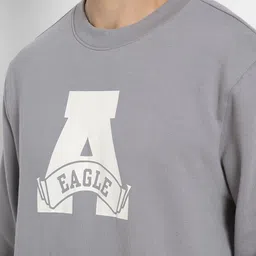AMERICAN EAGLE OUTFITTERS Men Printed Round Neck Long Sleeves Pullover Sweatshirt image 4