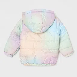 Juniors by Lifestyle Girls Camouflage Puffer Jacket with Patchwork image 2