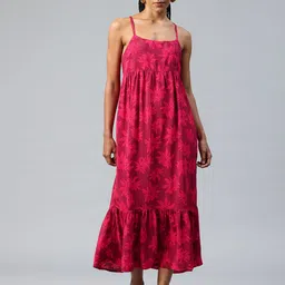 VARUSHKA Floral Print Fit & Flare Dress-picture-13