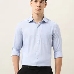 Arrow Men Manhattan Slim Fit Textured Pure Cotton Formal Shirt-picture-39