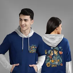 BAESD Unisex Couple Long Sleeve Hooded Sweatshirt-picture-30