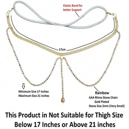 VAMA Stone Studded Thigh Chain image 3