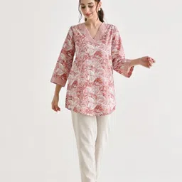 CRENOL THREADS Floral Print Cotton Top image 5