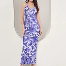 BAESD Women Floral Printed Maxi Dress-image-74