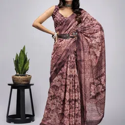 RACHNA Ethnic Motifs Printed Ready to Wear Bhagalpuri Saree-picture-29
