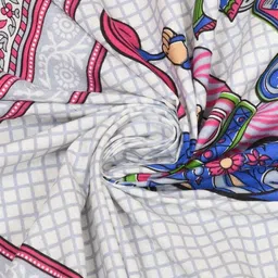 MILAAV Pink Ethnic Motifs 144 TC Single Bedsheet with 1 Pillow Covers image 5