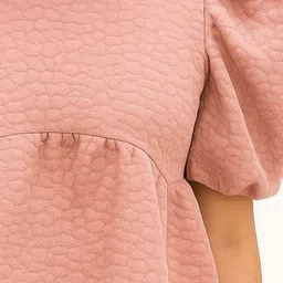 sollobell Women Self Design Puff Sleeve Peplum Top image 5