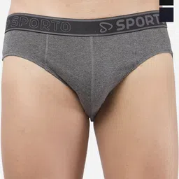 Sporto by Macho Men Pack Of 3 Cotton Basic Briefs Sporto_M1010-A(1)-B(1)-N(1)-S-image-70