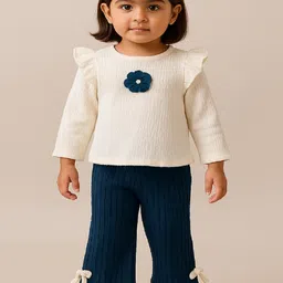 Gunatit Girls Cotton Blend Top Palazzos-picture-34
