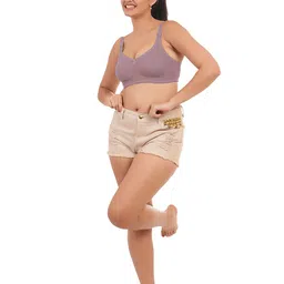 elina Pack Of 2 Full Coverage Lightly Padded Cotton Minimizer Bra image 2