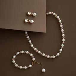 ATIBELLE Gold-Plated Stone-Studded Jewellery Set-picture-10