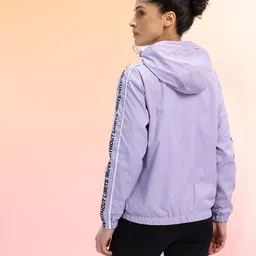 HRX by Hrithik Roshan Mock Collar Hooded Training Jacket image 5