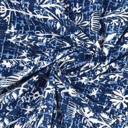 CLOTHOLOGY Blue & White Floral 180 TC King Bedsheet with 2 Pillow Covers image 4